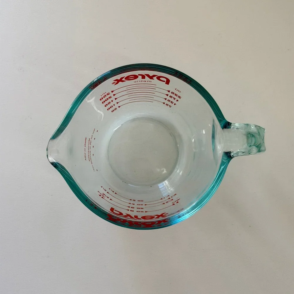 Vintage Pyrex 1 Cup Measuring‎ Cup 8oz Clear Glass Kitchenware Made in USA 250ml